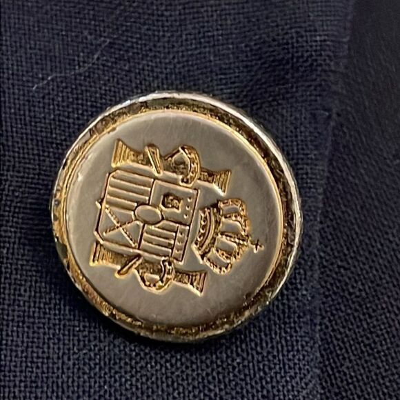 Burberry London Navy Blue Wool Blazer Jacket Mens Size 40R #YBC1 - Picture 4 of 11